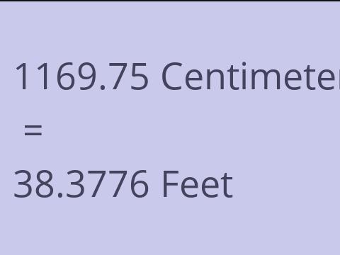 1169.75 CM TO FEET