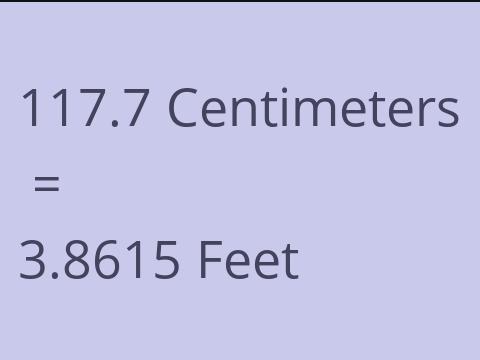 117.7 CM TO FEET