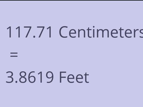 117.71 CM TO FEET