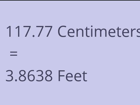 117.77 CM TO FEET