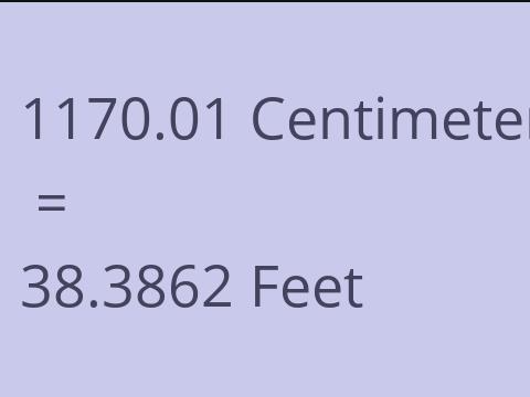 1170.01 CM TO FEET