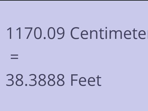 1170.09 CM TO FEET