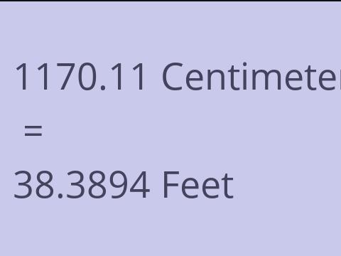 1170.11 CM TO FEET