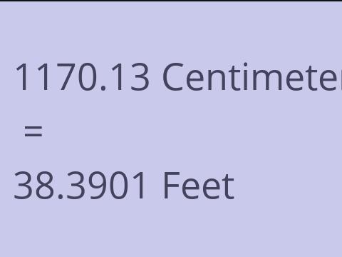 1170.13 CM TO FEET