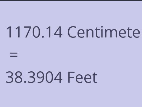 1170.14 CM TO FEET