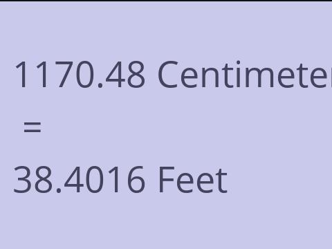 1170.48 CM TO FEET