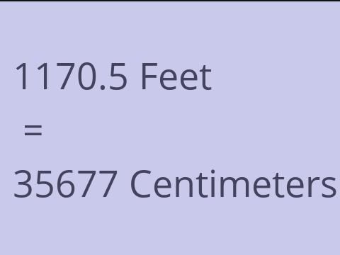 1170.5 FEET TO CM