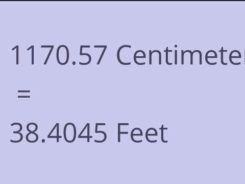 1170.57 CM TO FEET