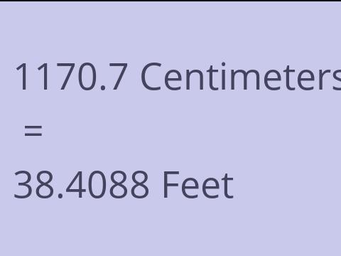 1170.7 CM TO FEET