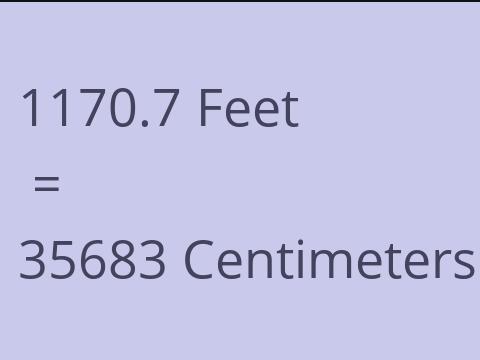 1170.7 FEET TO CM