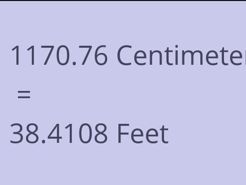 1170.76 CM TO FEET