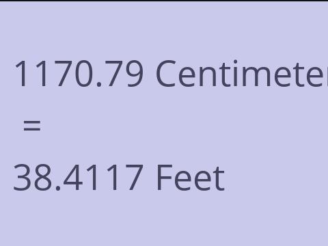 1170.79 CM TO FEET