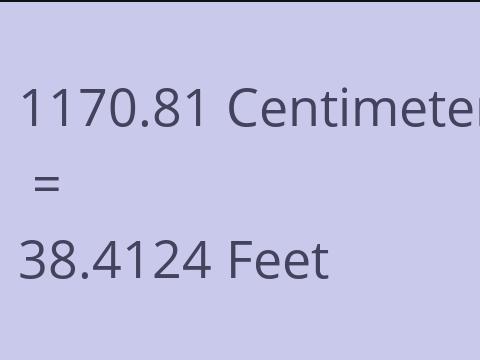 1170.81 CM TO FEET