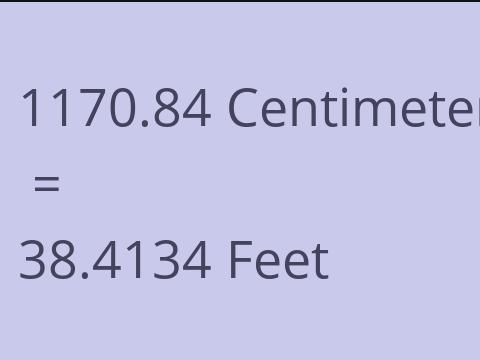 1170.84 CM TO FEET