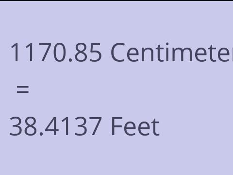 1170.85 CM TO FEET