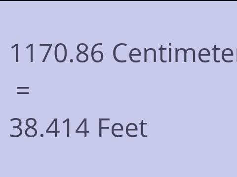 1170.86 CM TO FEET