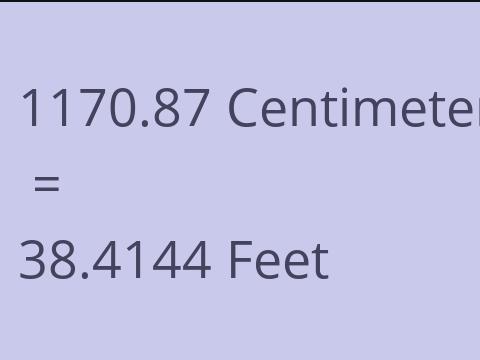 1170.87 CM TO FEET