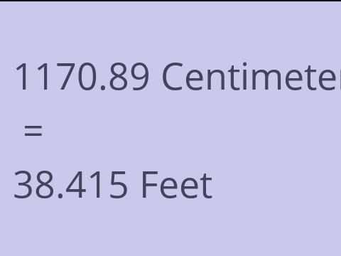 1170.89 CM TO FEET