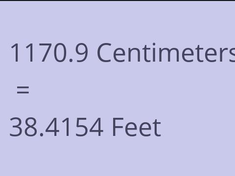 1170.9 CM TO FEET