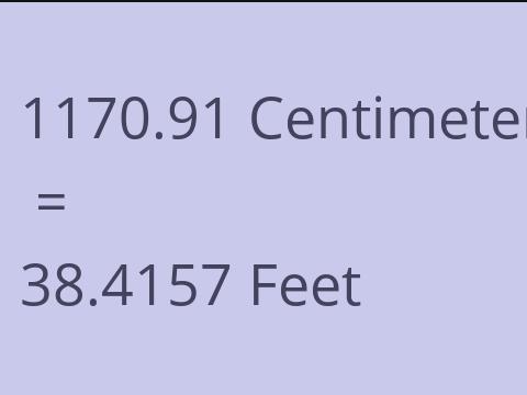 1170.91 CM TO FEET