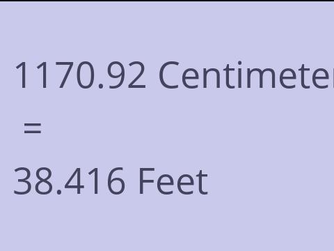 1170.92 CM TO FEET