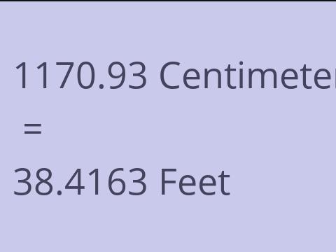 1170.93 CM TO FEET