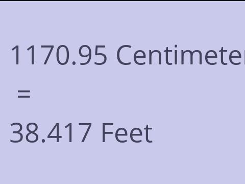 1170.95 CM TO FEET