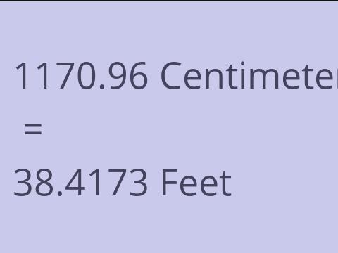 1170.96 CM TO FEET