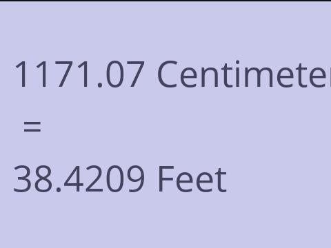 1171.07 CM TO FEET