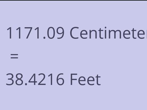 1171.09 CM TO FEET