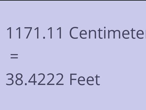 1171.11 CM TO FEET