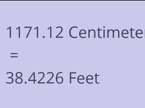 1171.12 CM TO FEET