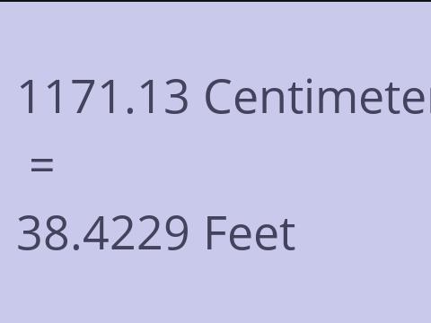 1171.13 CM TO FEET