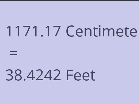 1171.17 CM TO FEET