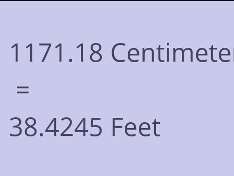 1171.18 CM TO FEET