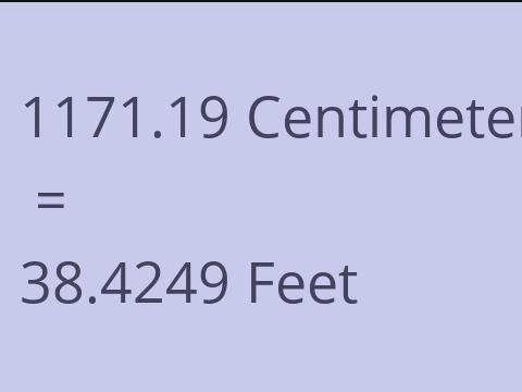 1171.19 CM TO FEET