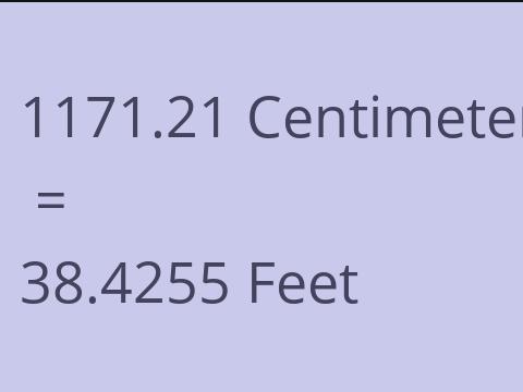 1171.21 CM TO FEET