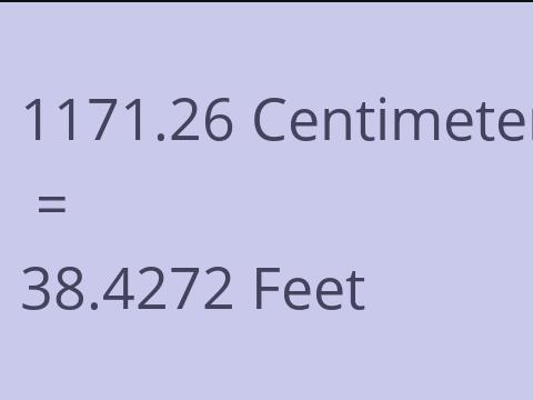 1171.26 CM TO FEET