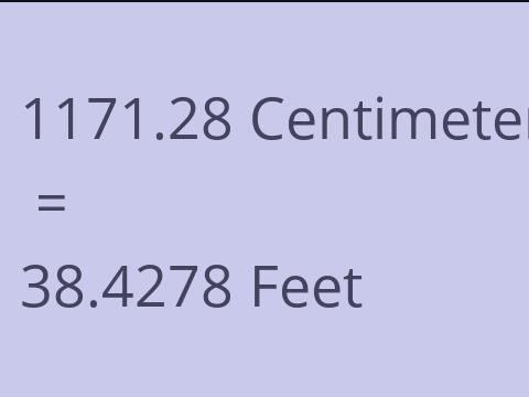 1171.28 CM TO FEET