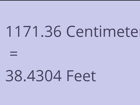 1171.36 CM TO FEET