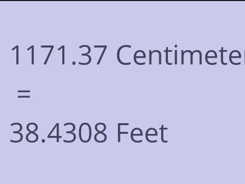 1171.37 CM TO FEET