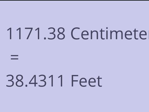 1171.38 CM TO FEET