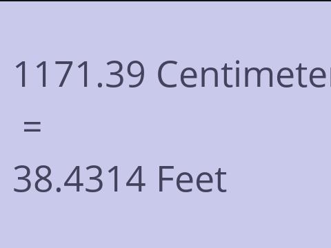 1171.39 CM TO FEET