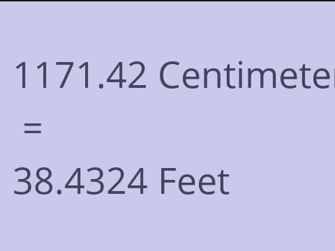 1171.42 CM TO FEET