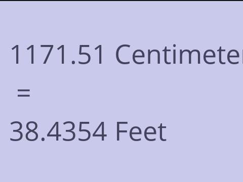 1171.51 CM TO FEET