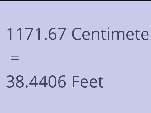 1171.67 CM TO FEET