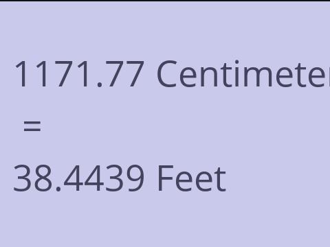 1171.77 CM TO FEET