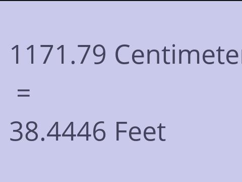 1171.79 CM TO FEET