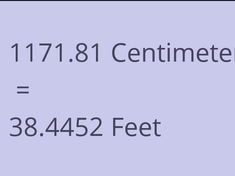 1171.81 CM TO FEET