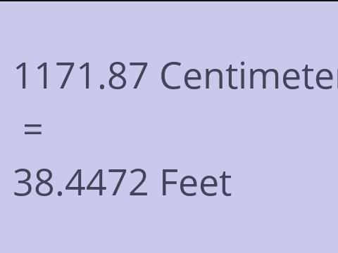 1171.87 CM TO FEET